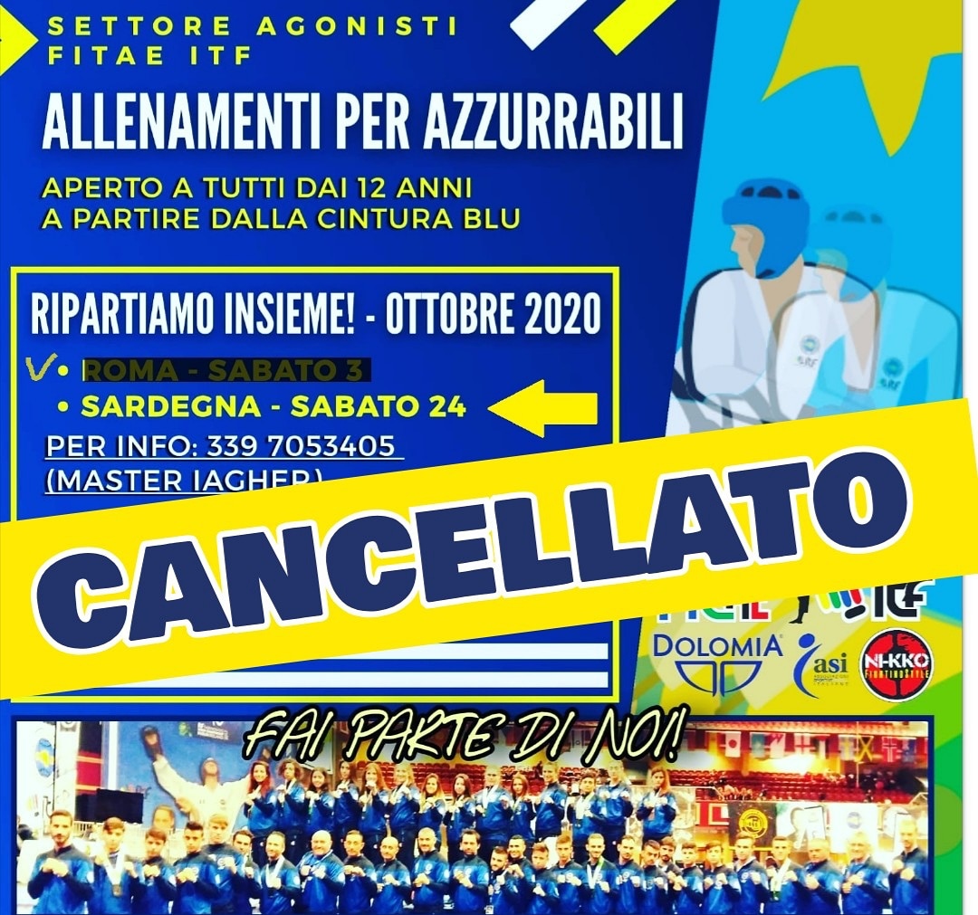 3° ALLENAMENTO AZZURRABILI<BR> CANCELLATO <br> 24/10/2020