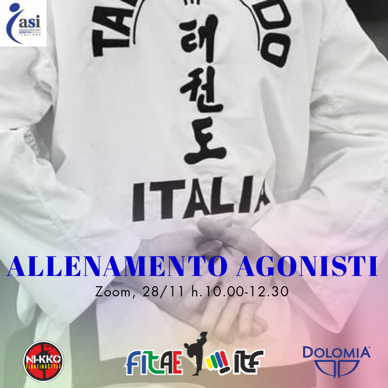 ALLENAMENTO AGONISTI<BR> E AZZURRABILI<BR> ZOOM, 28/11/2020