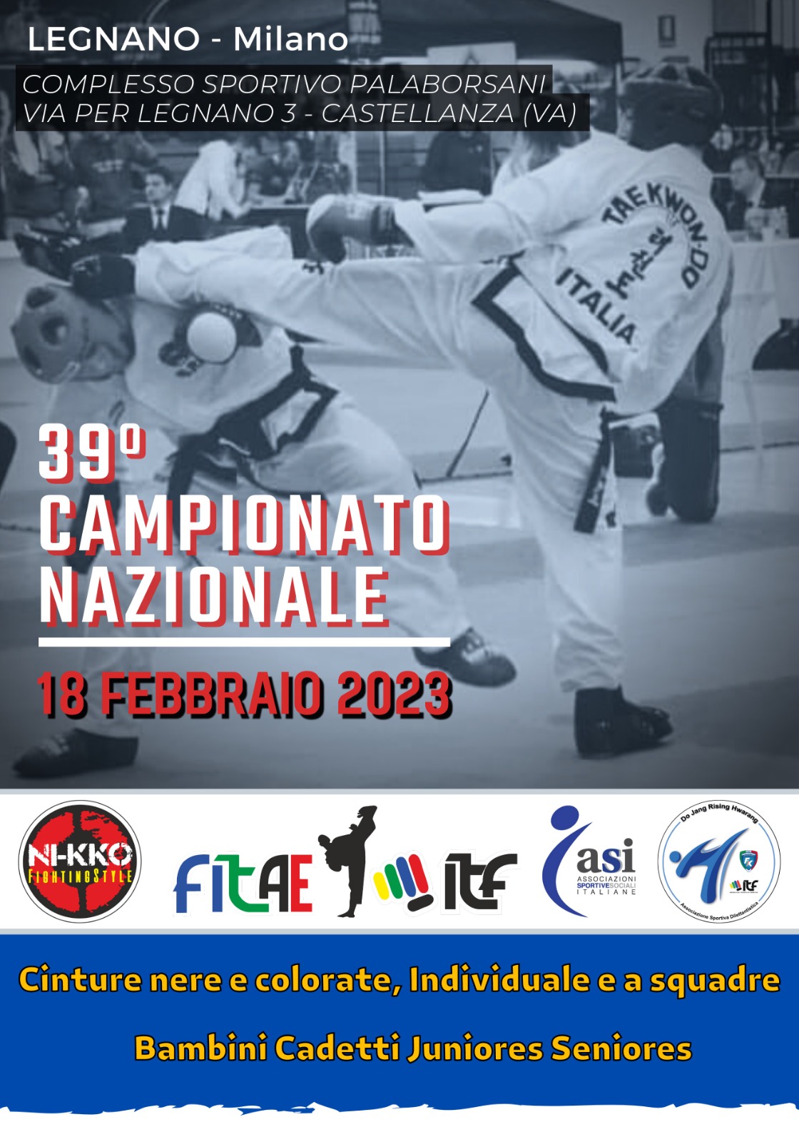 39° CAMPIONATO NAZIONALE<BR> LEGNANO (MI)<BR> 18/02/2023