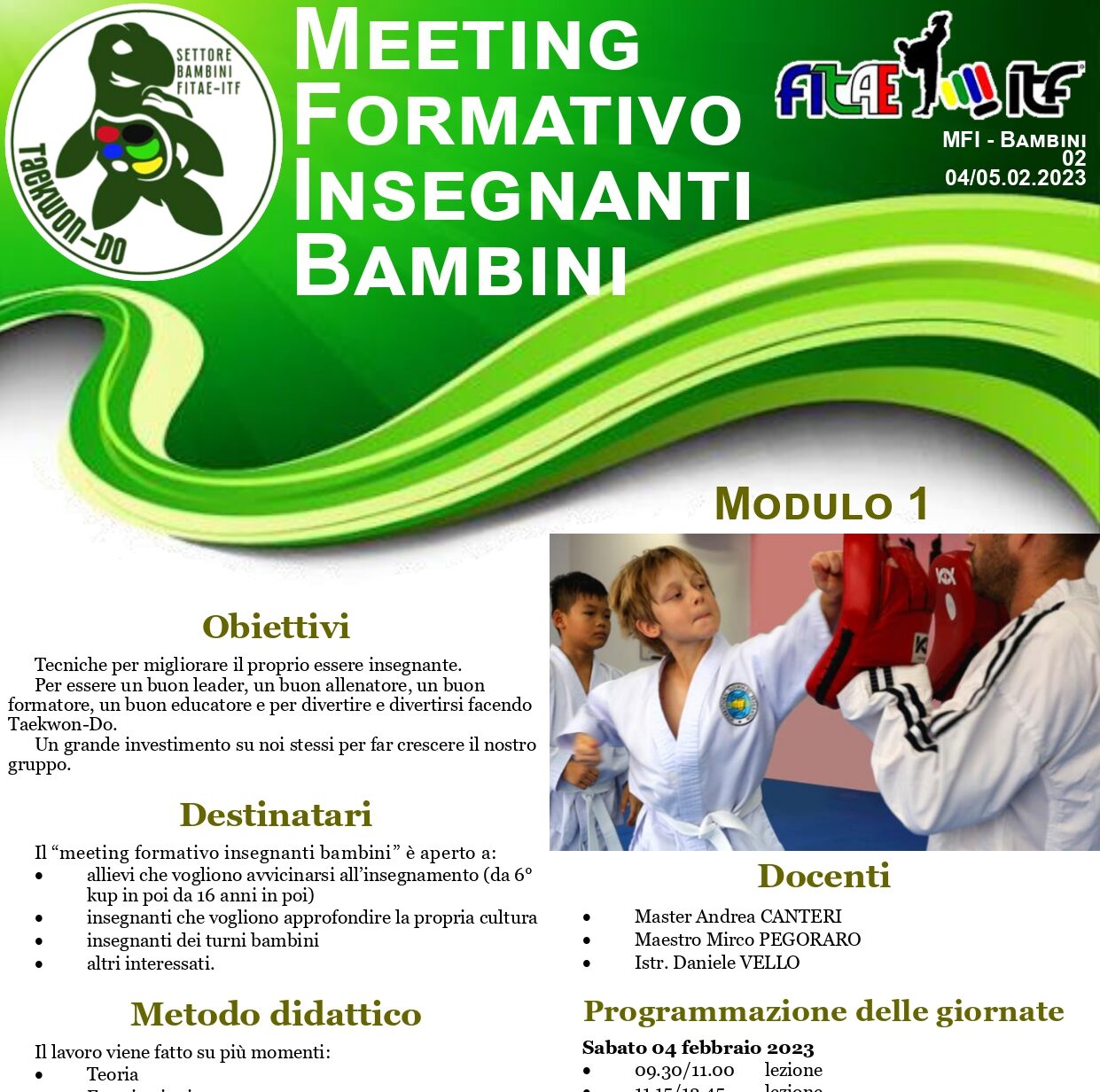 MEETING FORMATIVO<BR> INSEGNANTI DEI BAMBINI<BR> VADA, 4-5/02/2023