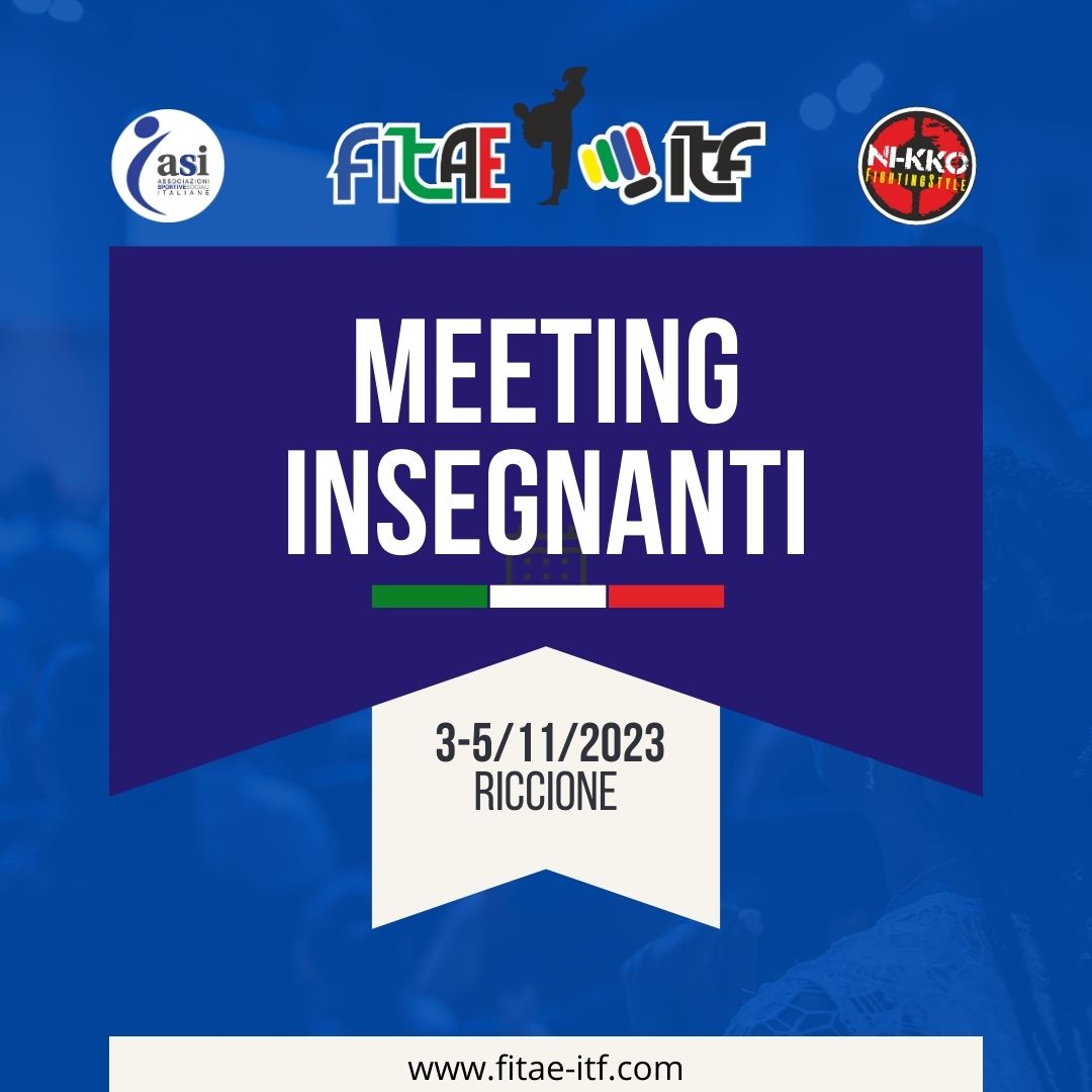 MEETING INSEGNANTI - FITAE-ITF - RICCIONE, 3-5/11/2023